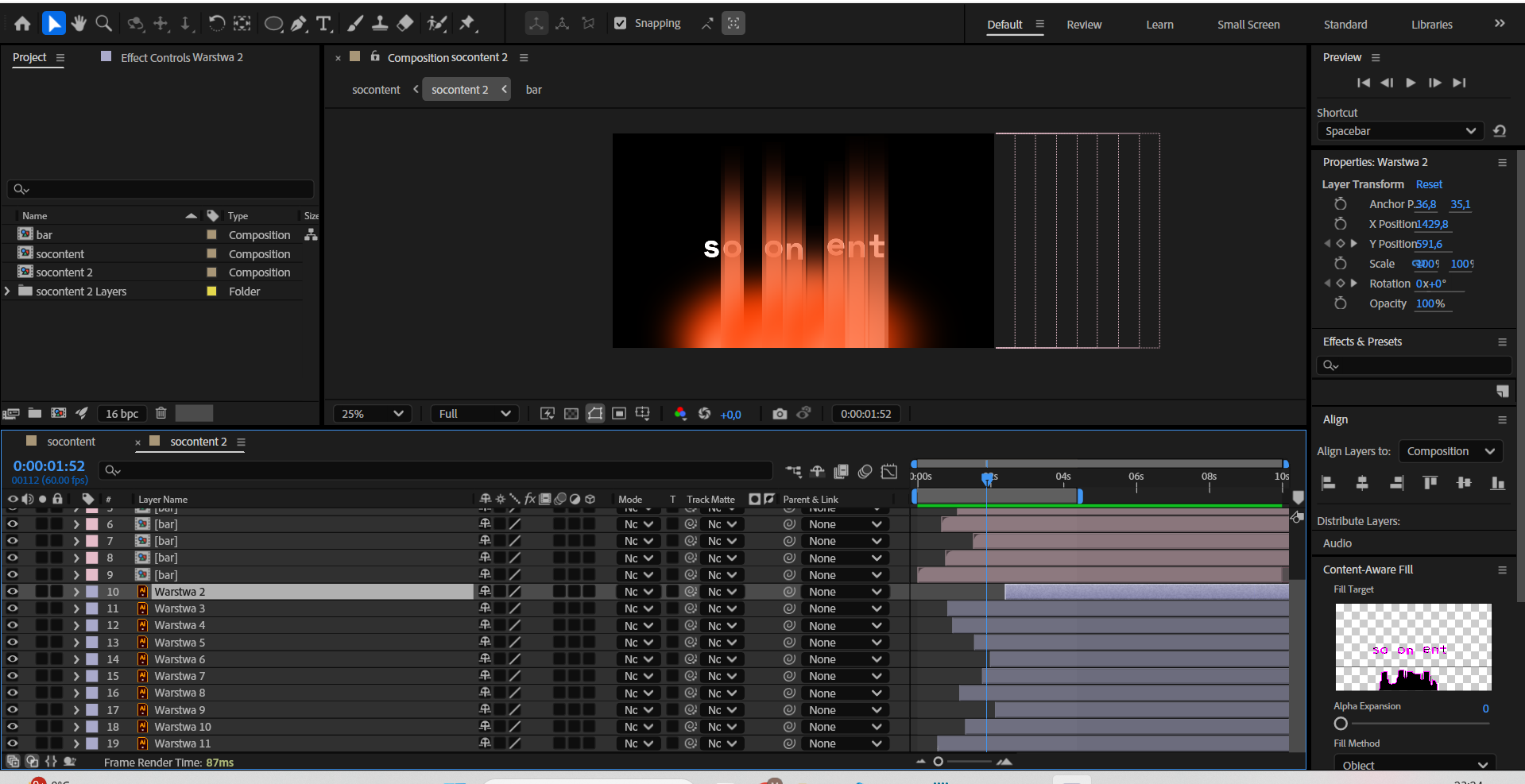 After Effects- animacja logo zaliczenie